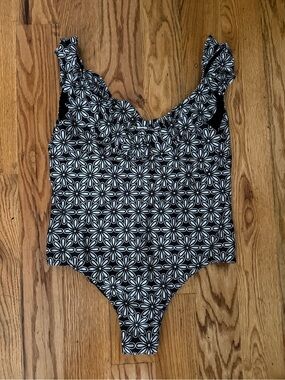 Kenny Flowers Black & White Floral One-Piece Swimsuit